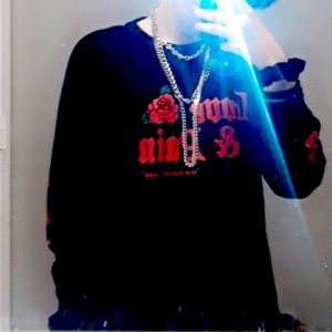 Black rose long sleeve shirt